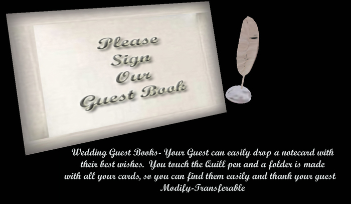 Wedding Guest Book- Orchid Ribbon *CHB*