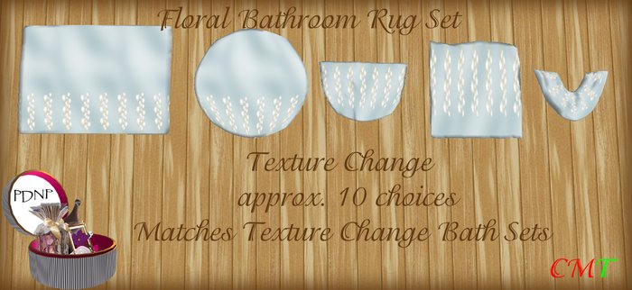 PDN: BATH RUG SET FLORAL BX