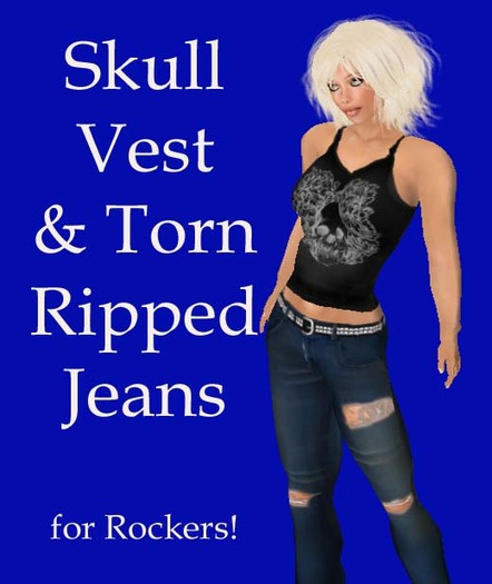 Skull Tank & Ripped Jeans Rocker Outfit