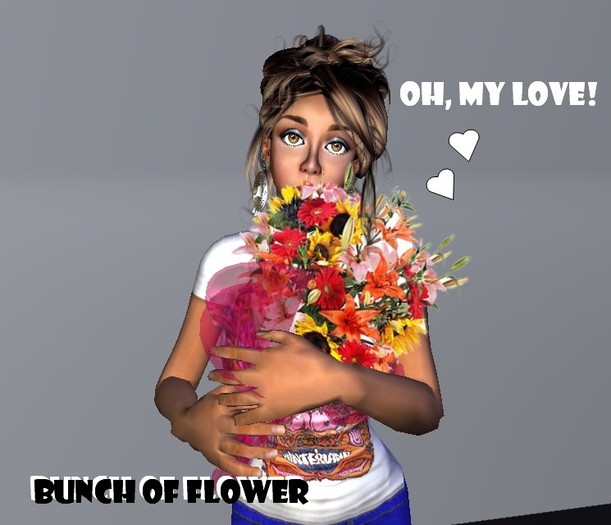 Bunch of flower to carrying in arms.
