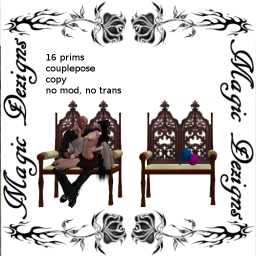 gothic bench 1 silk-damask green