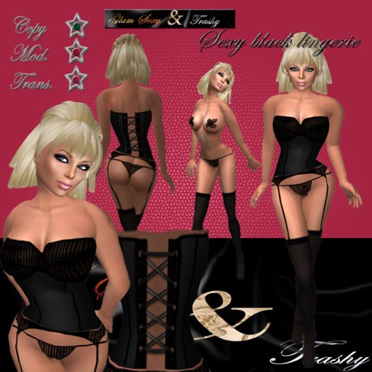 SEXY BLACK LINGERIE 