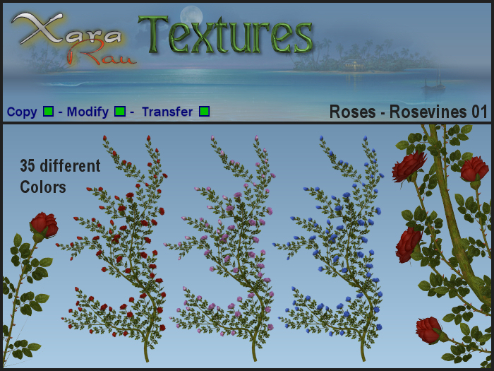 XR Textures - Flowers - Roses - Rosevines 01