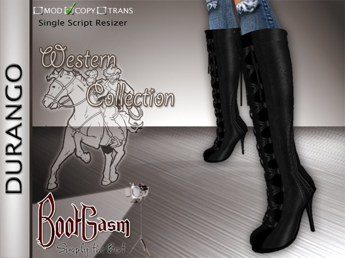 Bootgasm Durango Cowboy Boots Black