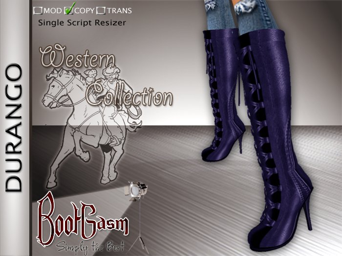 Bootgasm Durango Cowboy Boots Purple