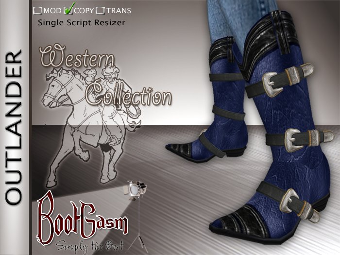 Bootgasm Outlander Cowboy Boots Blue