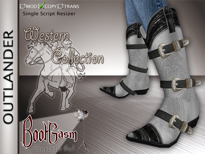Bootgasm Outlander Cowboy Boots Grey