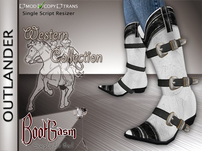 Bootgasm Outlander Cowboy Boots White