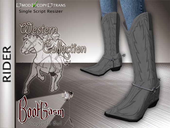 Bootgasm Rider Cowboy Boots Grey