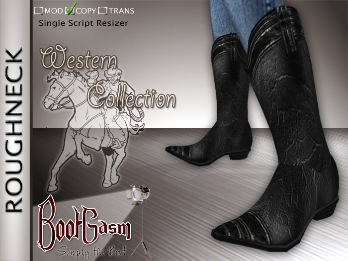 Bootgasm Roughneck Cowboy Boots Black