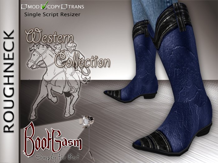 Bootgasm Roughneck Cowboy Boots Blue