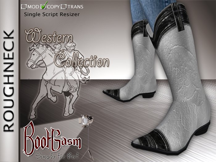 Bootgasm Roughneck Cowboy Boots Grey