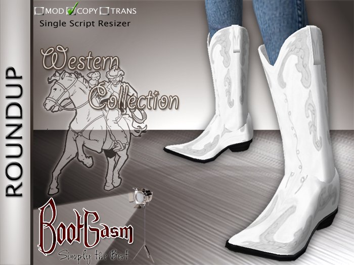 Bootgasm Roundup Cowboy Boots White