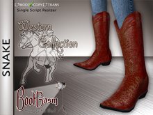 Bootgasm Snake Cowboy Boots Red