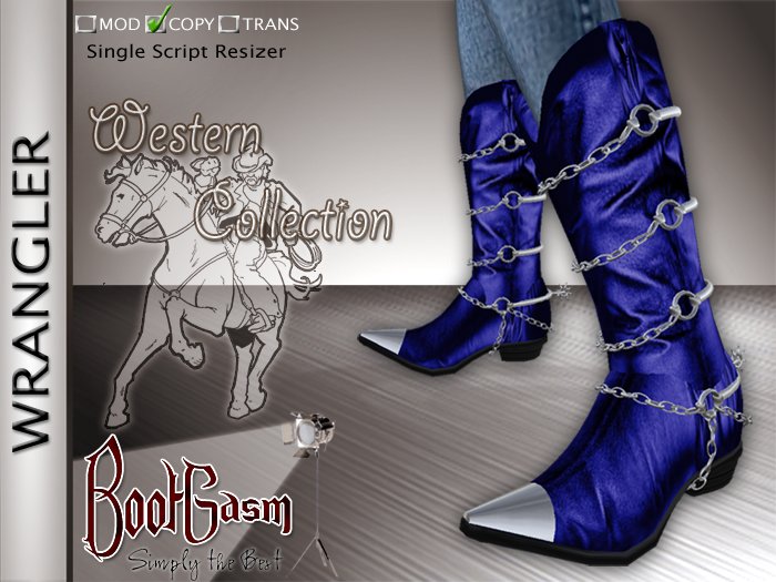 Bootgasm Wrangler Cowboy Boots Blue