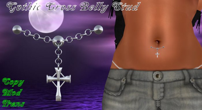 Gothic Cross Belly Stud