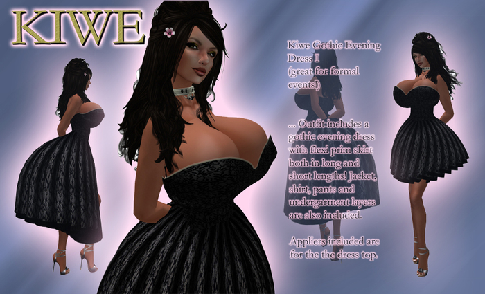 Kiwe Gothic Evening Dress I for Prim B's