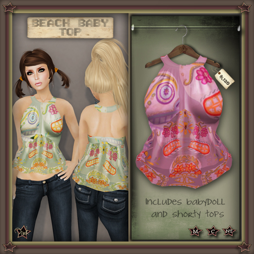 -=Pink Inc.=- Beach Baby Top Candy Girl