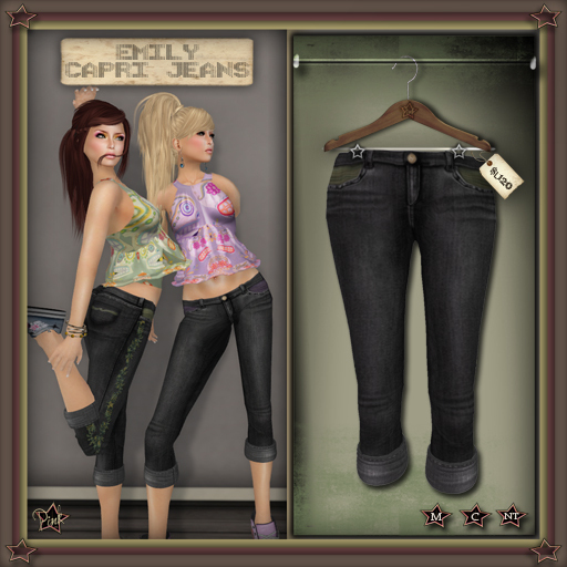 -=Pink Inc.=- Emily Capri Jeans Moss
