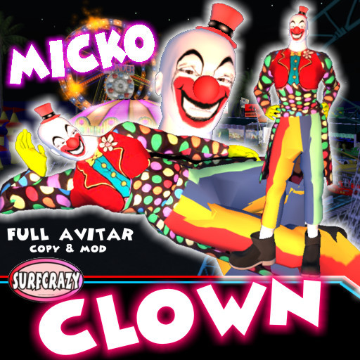 Clown unisex avitar, great detail