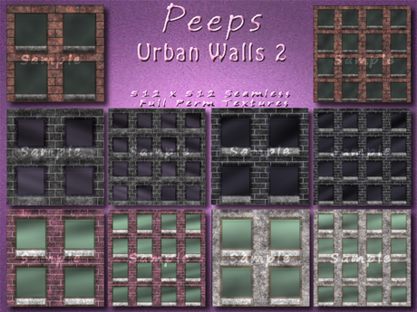 Second Life Marketplace - Peeps Textures Urban Walls 2