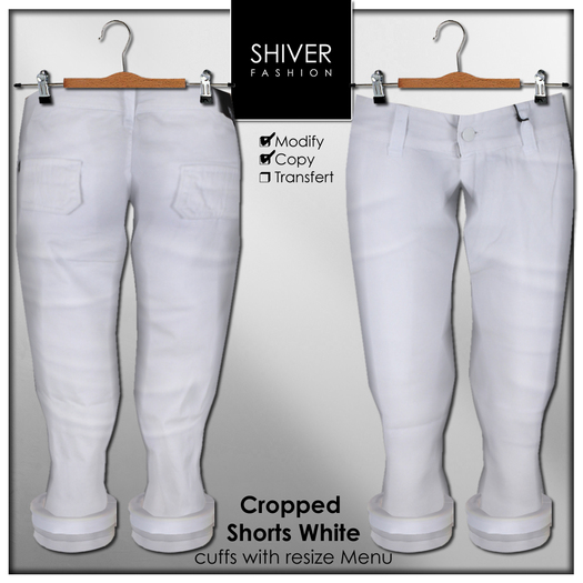 SHIVER - Shorts Cropped White