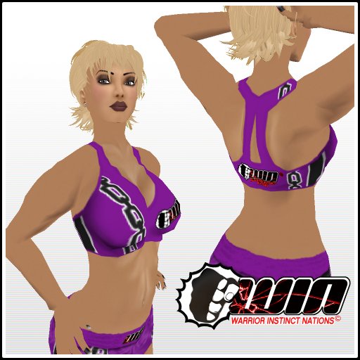 WIN Purple Chain Sports Bra