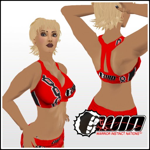 WIN Red Chain Sports Bra