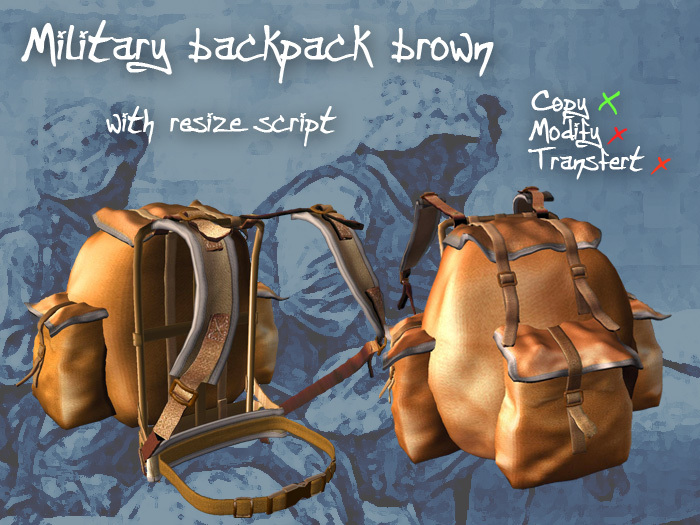 military backpack brown