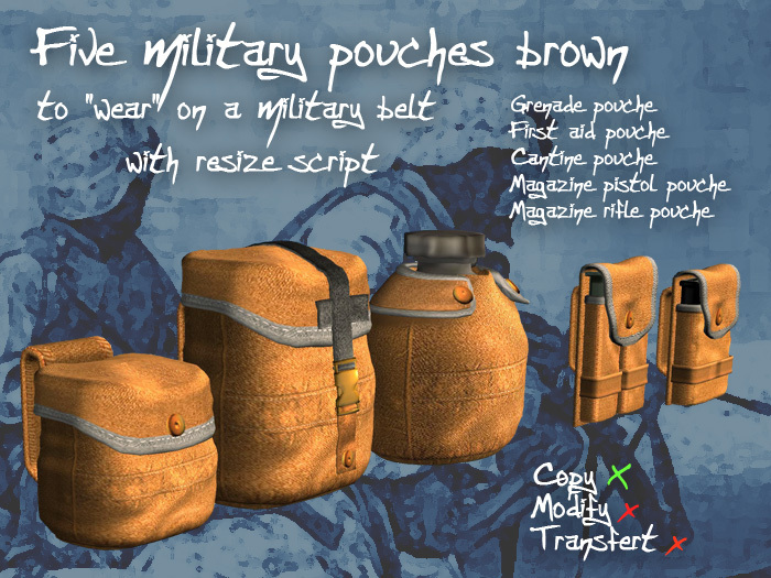 military pouches brown