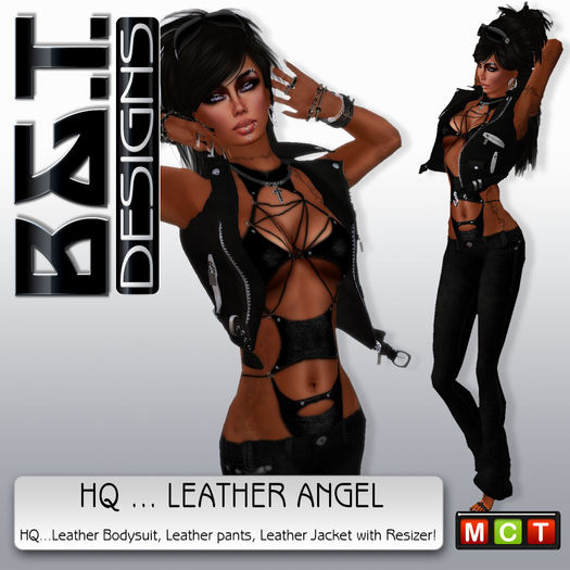 :.<B&T>.: Leather Angel Black