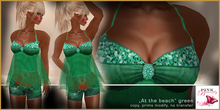 At the beach green - Pink Butterfly - Earth & Sky Designs