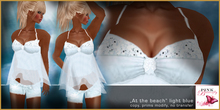 At the beach light blue - Pink Butterfly - Earth & Sky Designs