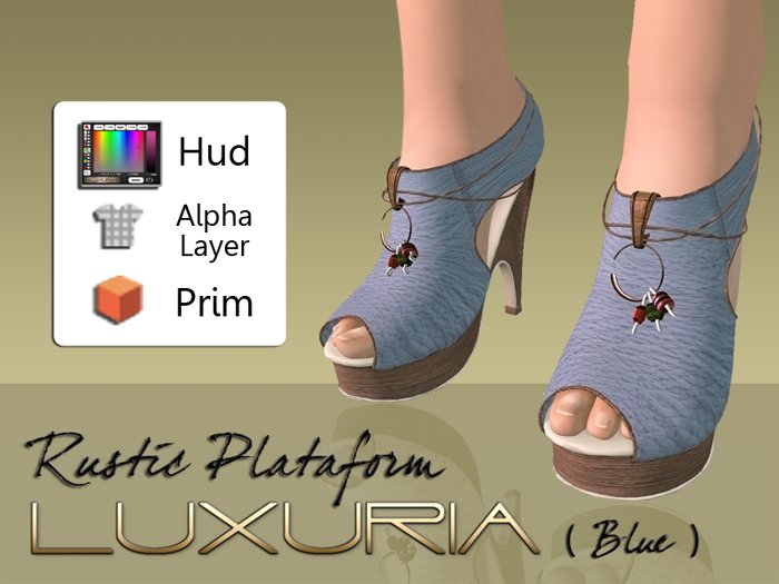 ! Luxuria Shoes - Rustic Plataform (Blue)