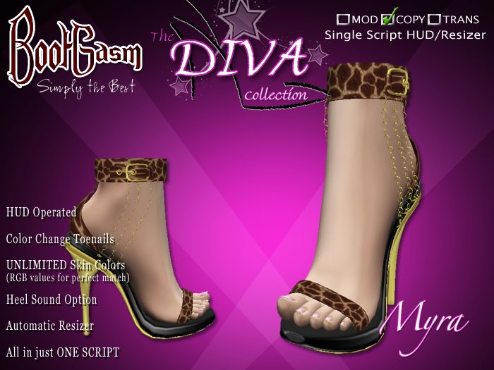 Bootgasm Diva Myra Raffie High Heels w/ Toes