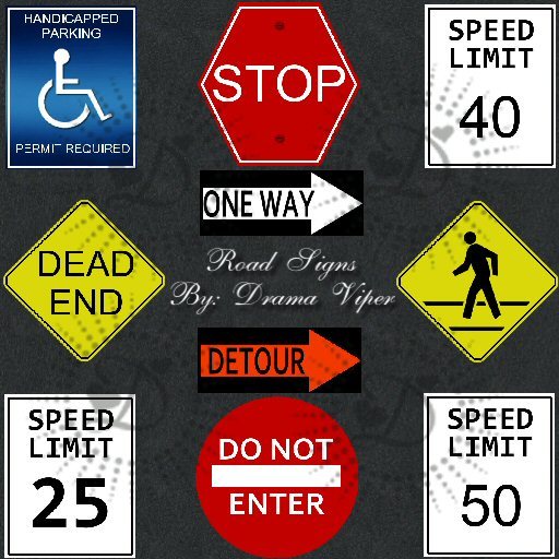 Drama's Designs- Road Sign Textures