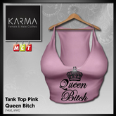 Karma - Tank Top Cross Pink Queen B***H