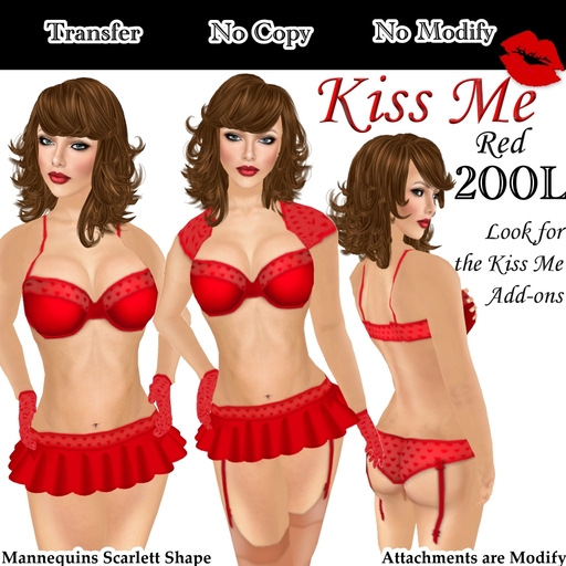Short & Sweet Kiss Me- Red