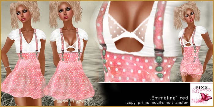 Emmeline red - Pink Butterfly