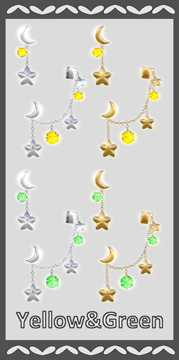 **Moon&Star Pierce Yellow&Green**sakura koubou