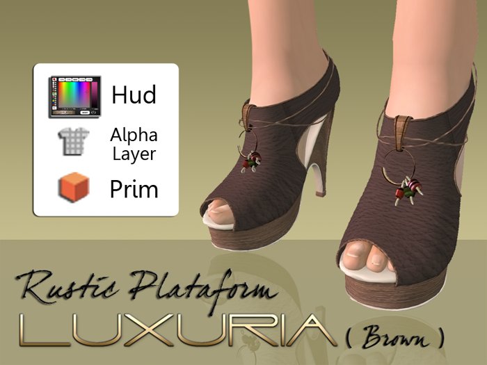 ! Luxuria Shoes - Rustic Plataform (Brown)