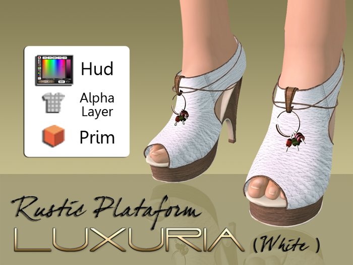 ! Luxuria Shoes - Rustic Plataform (White)