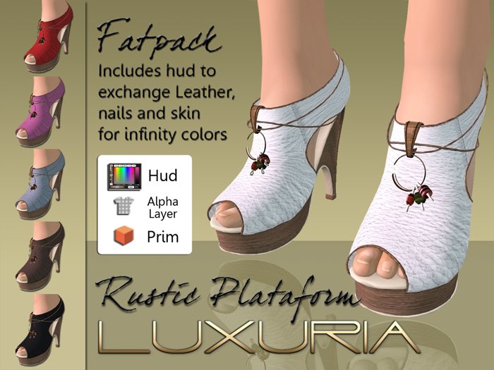  ! Luxuria Shoes - Rustic Plataform (Fatpack)