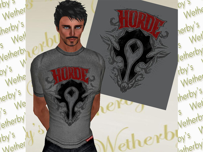 #39 Wetherby Man - Tshirt -  WoW Horde - Gray (Poster)