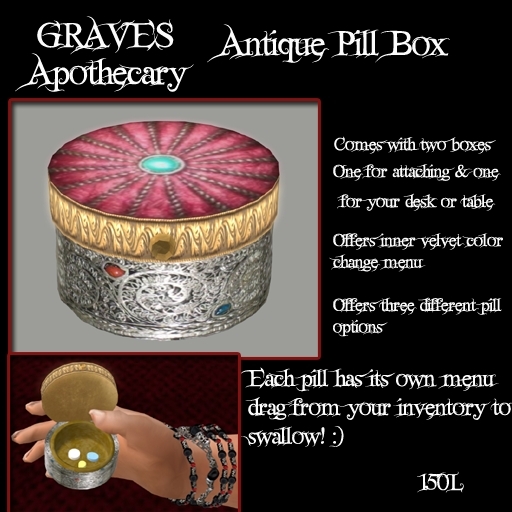 Graves Red Velvet Pill Box