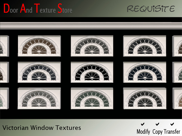 Second Life Marketplace Victorian Transom Windows Arched