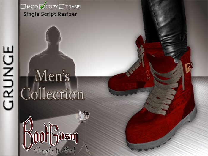 Bootgasm Grunge Men's Boots Red