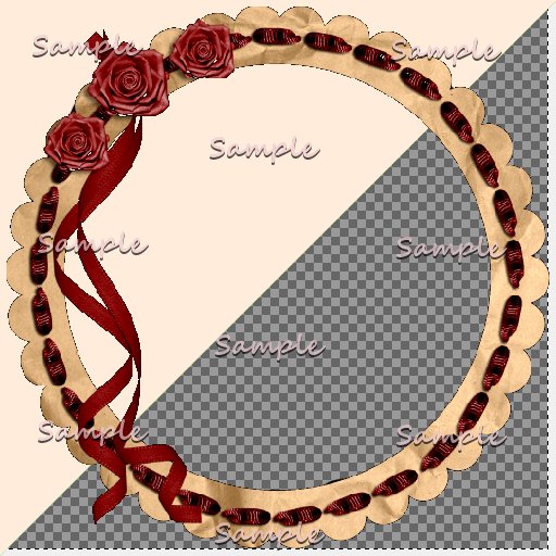 frame round roses texture TGA FULL PERM