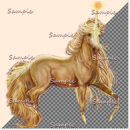 golden unicorn texture TGA FULL PERM