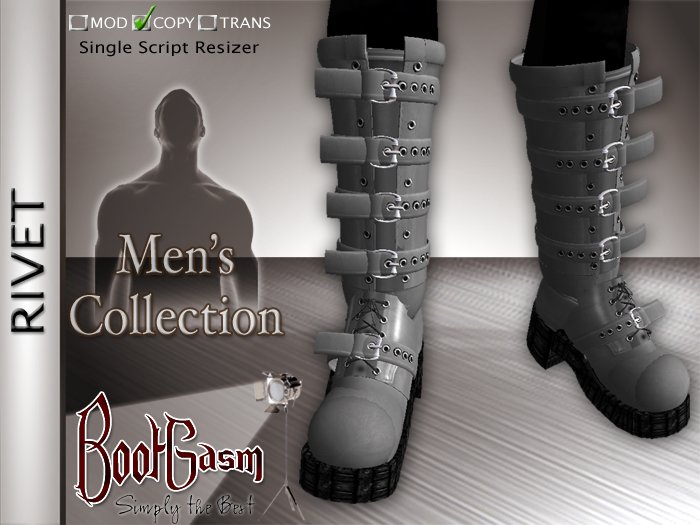 Bootgasm Rivet Men's Boots Grey